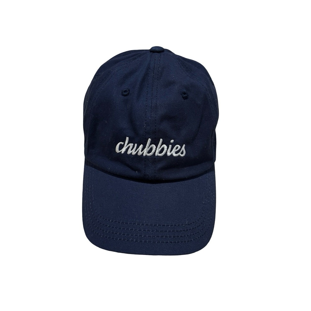 Chubbies Embroidered Spell Out Logo Adjustable Hat Navy Size OSFM